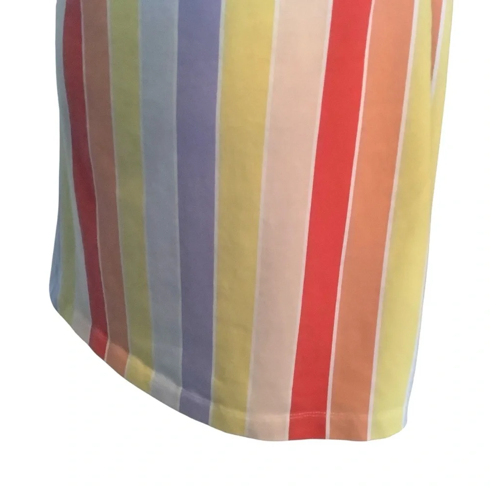 NIKE RETRO RAINBOW STRIPE MINI DRESS WITH EMBROIDERED LOGO/ Size L - Picture 7 of 13